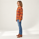 Megan - Geruit vest met knopen - side view