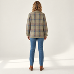 Taylor - Knus geruit vest - back view
