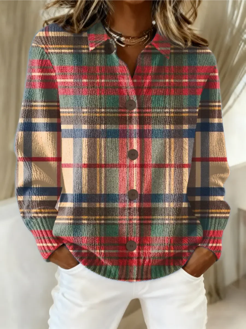 Gloria - Meerkleurig geblokt vest met knopen - original product image