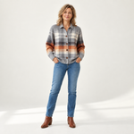Marlene - Warm geruit ombrévest - front view