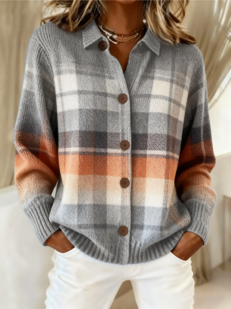 Marlene - Warm geruit ombrévest - original product image