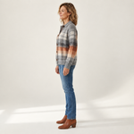 Marlene - Warm geruit ombrévest - side view