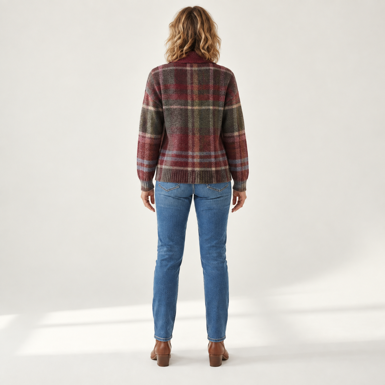 Eleanor - Klassiek geruit vest - back view