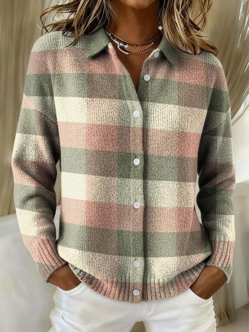 Grace - Pastelkleurig gebreid vest - original product image