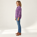 Rebecca - Losvallend gebreid vest met ruitpatroon - side view