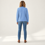 Caitlin - Gestructureerd vest met knopen - back view