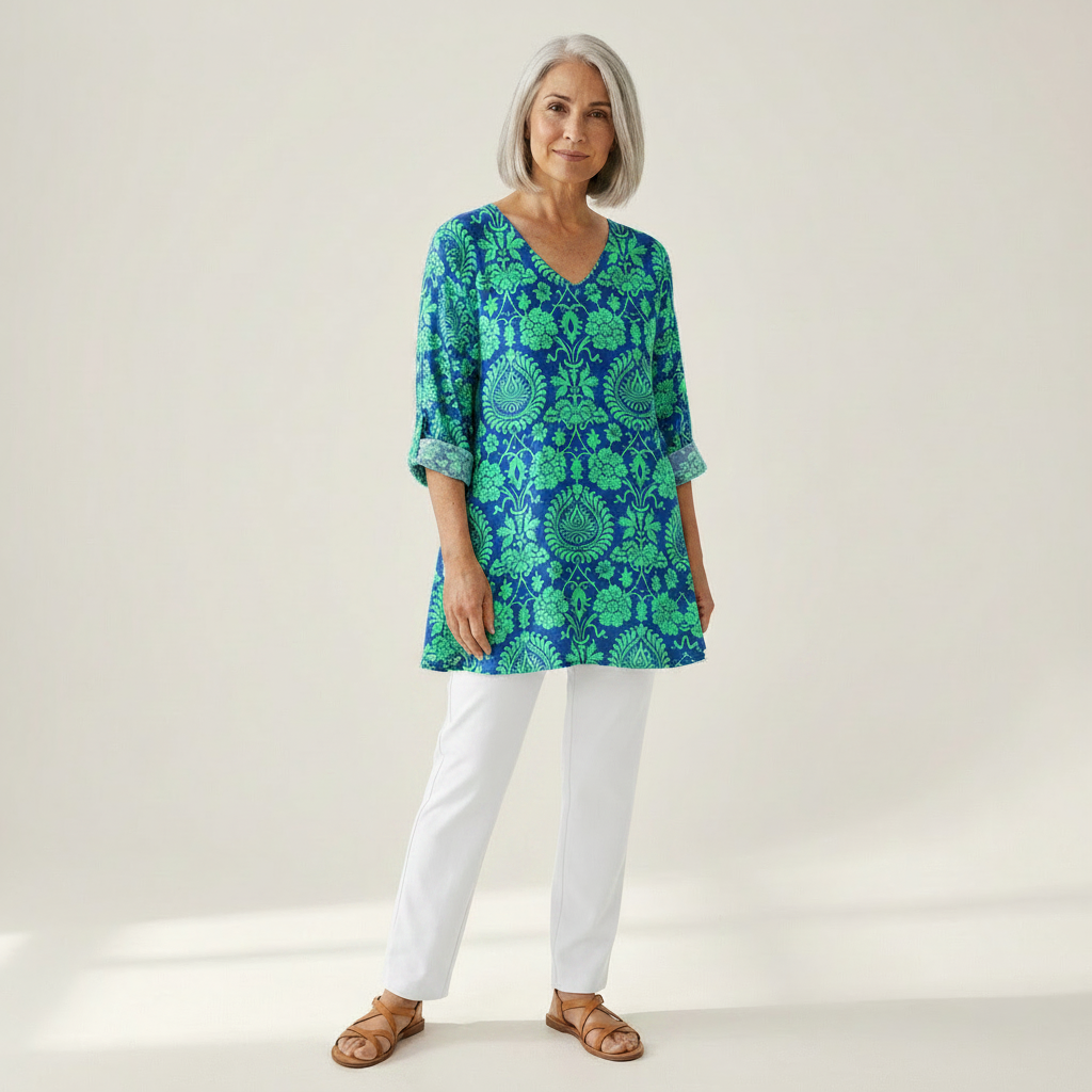 Romy | Lange blouse met print