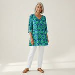 Romy | Lange blouse met print