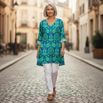 Romy | Lange blouse met print