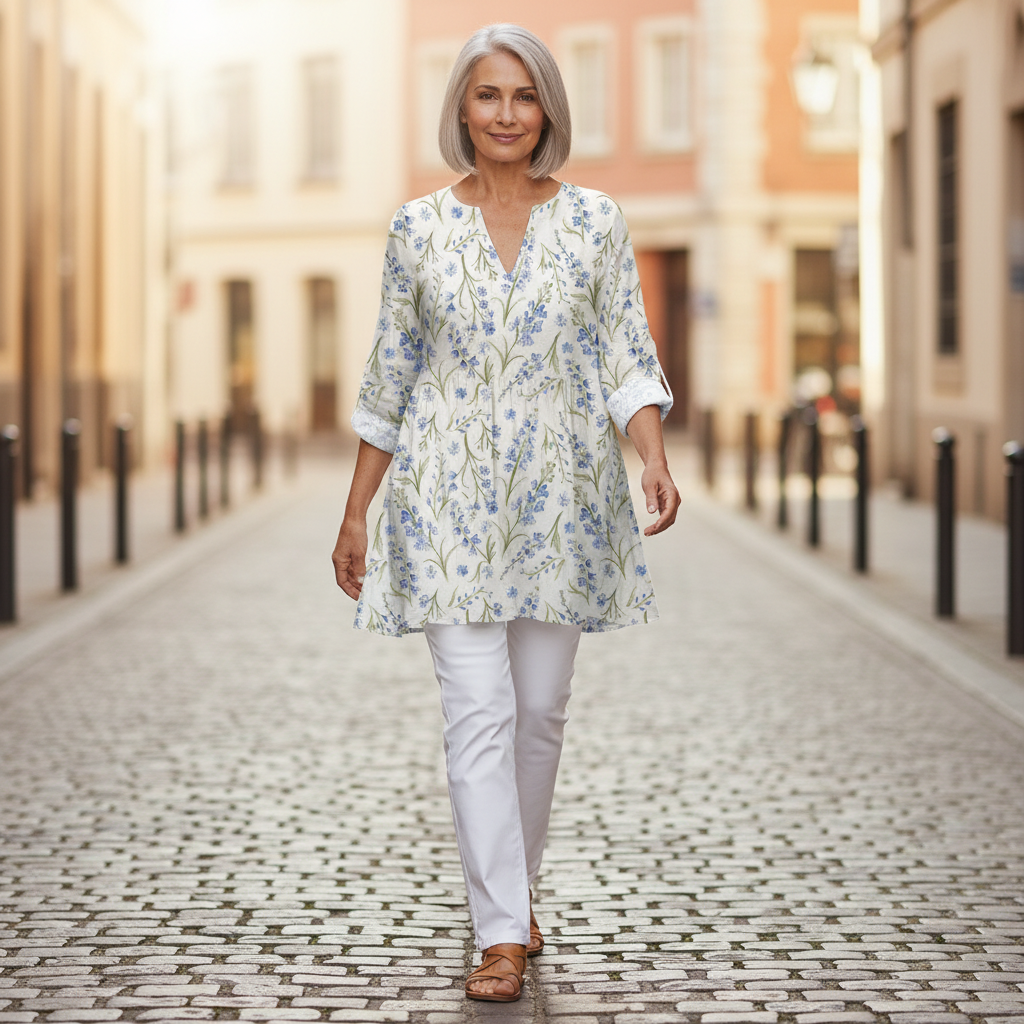 Brielle | Lange blouse met print
