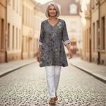 Kira | Lange blouse met print