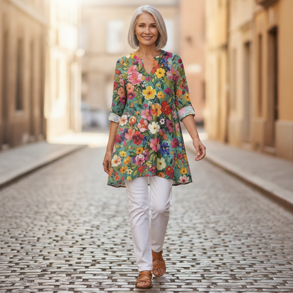 Keira | Lange blouse met print