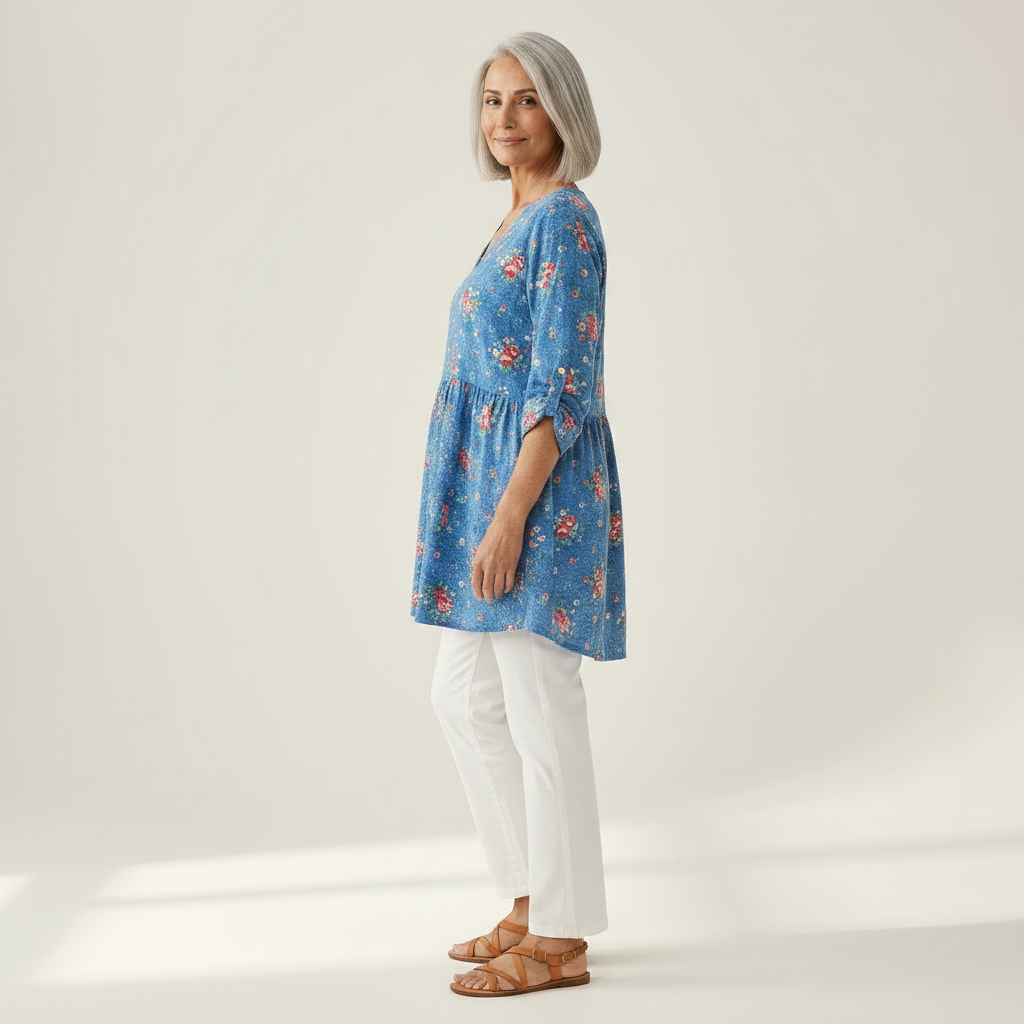 Ayla | Lange blouse met print