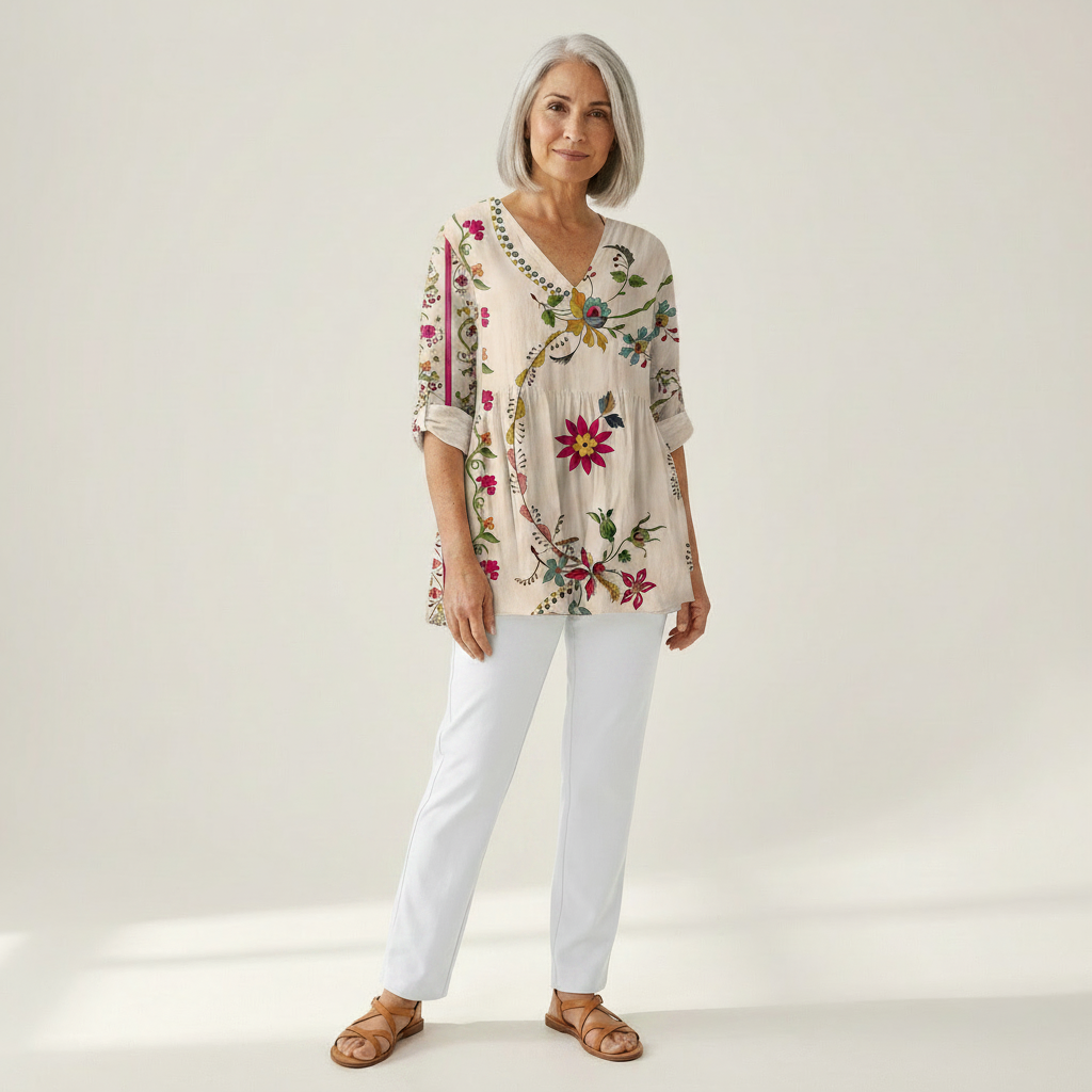 Aria | Lange blouse met print