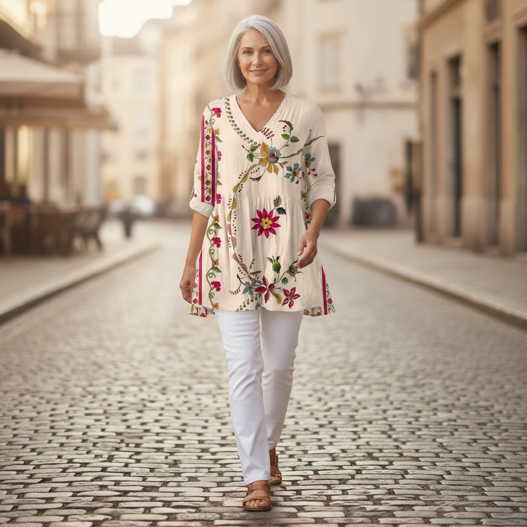 Aria | Lange blouse met print