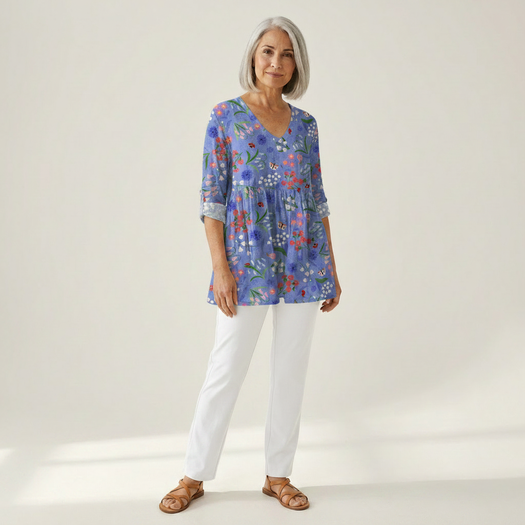 Amelie | Lange blouse met print