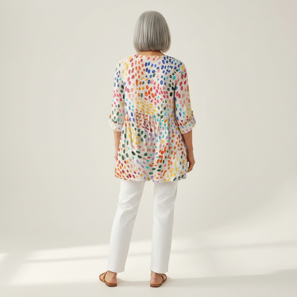 Noelle | Lange blouse met print