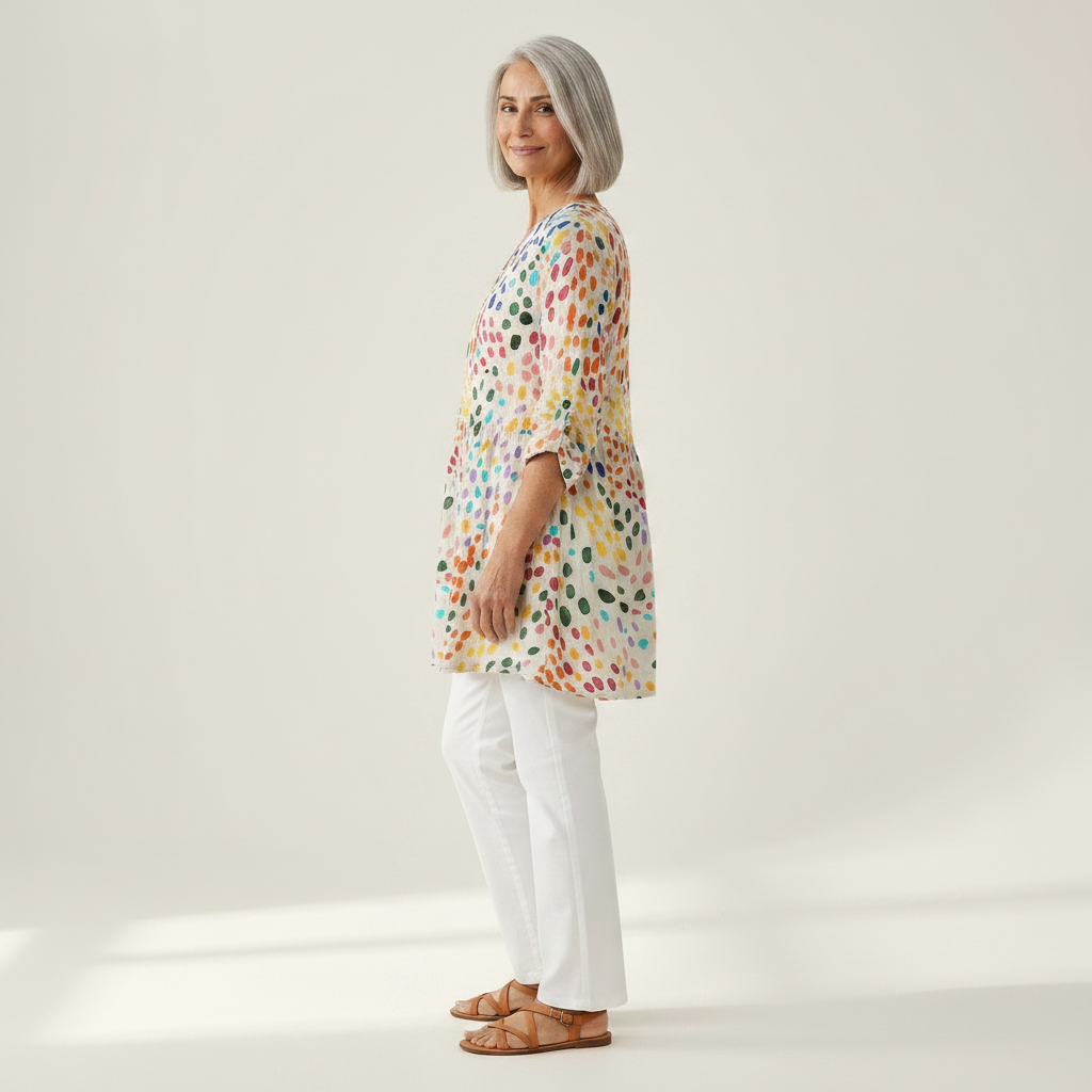 Noelle | Lange blouse met print