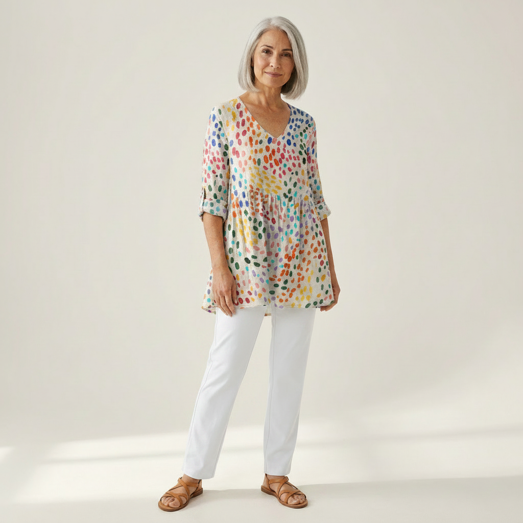 Noelle | Lange blouse met print