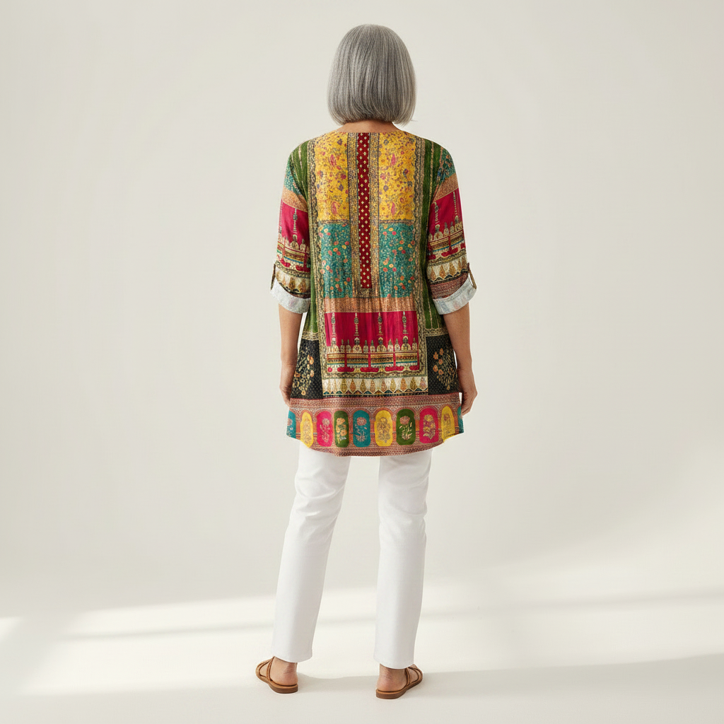 Nyla | Lange blouse met print