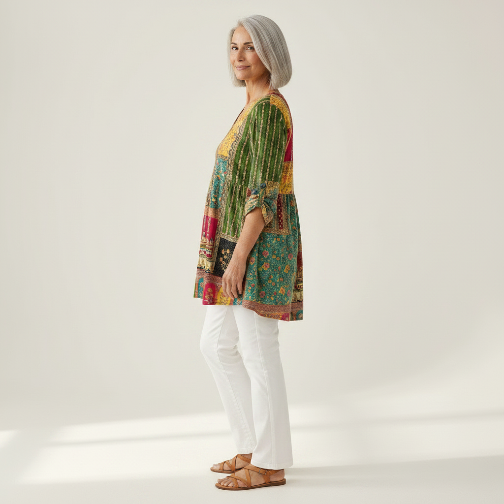 Nyla | Lange blouse met print