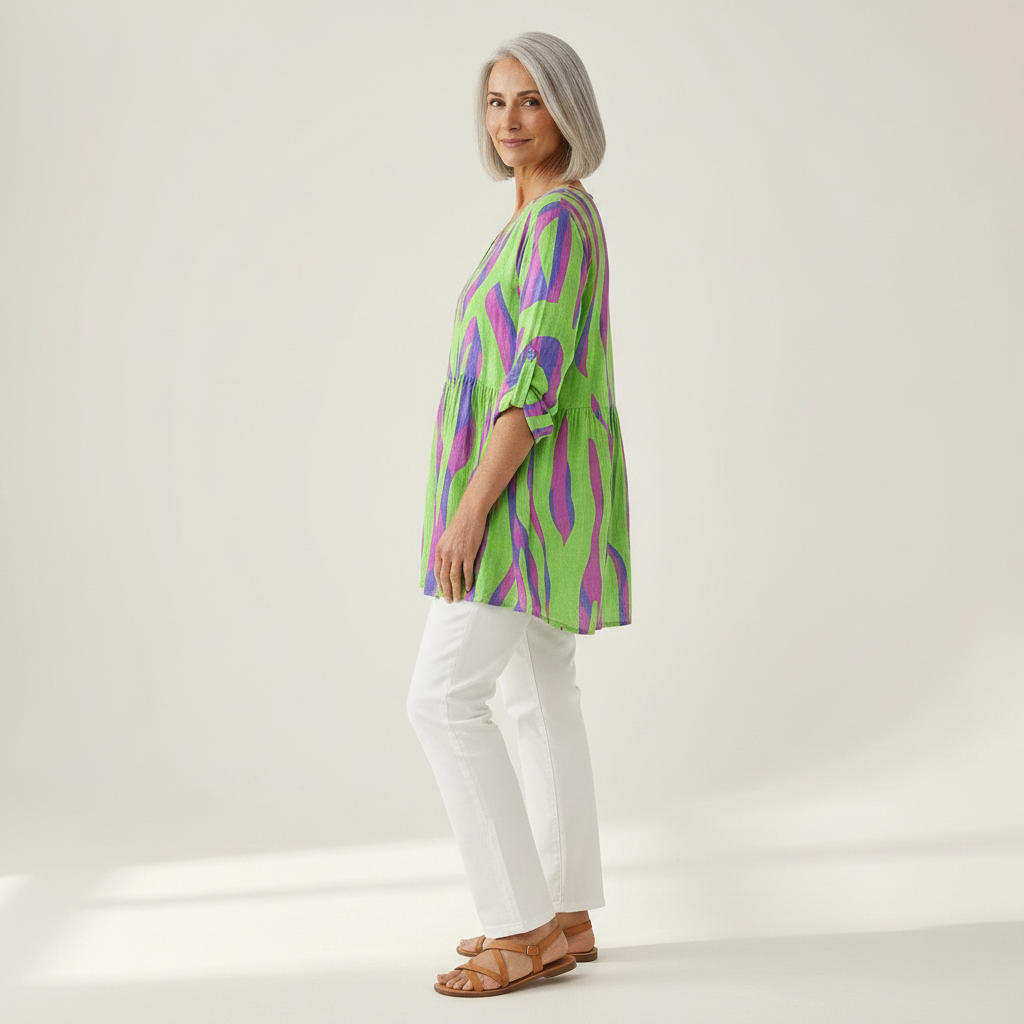 Mira | Lange blouse met print