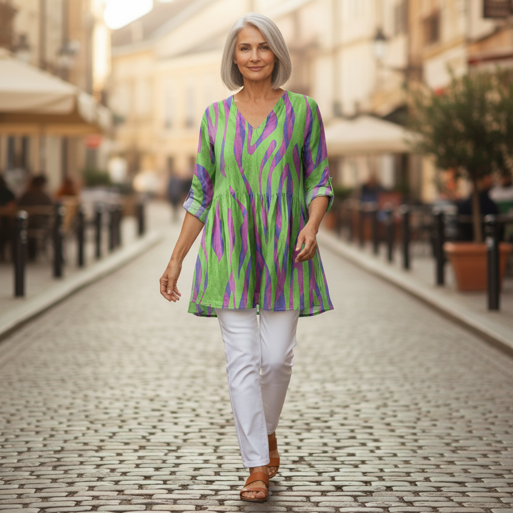 Mira | Lange blouse met print