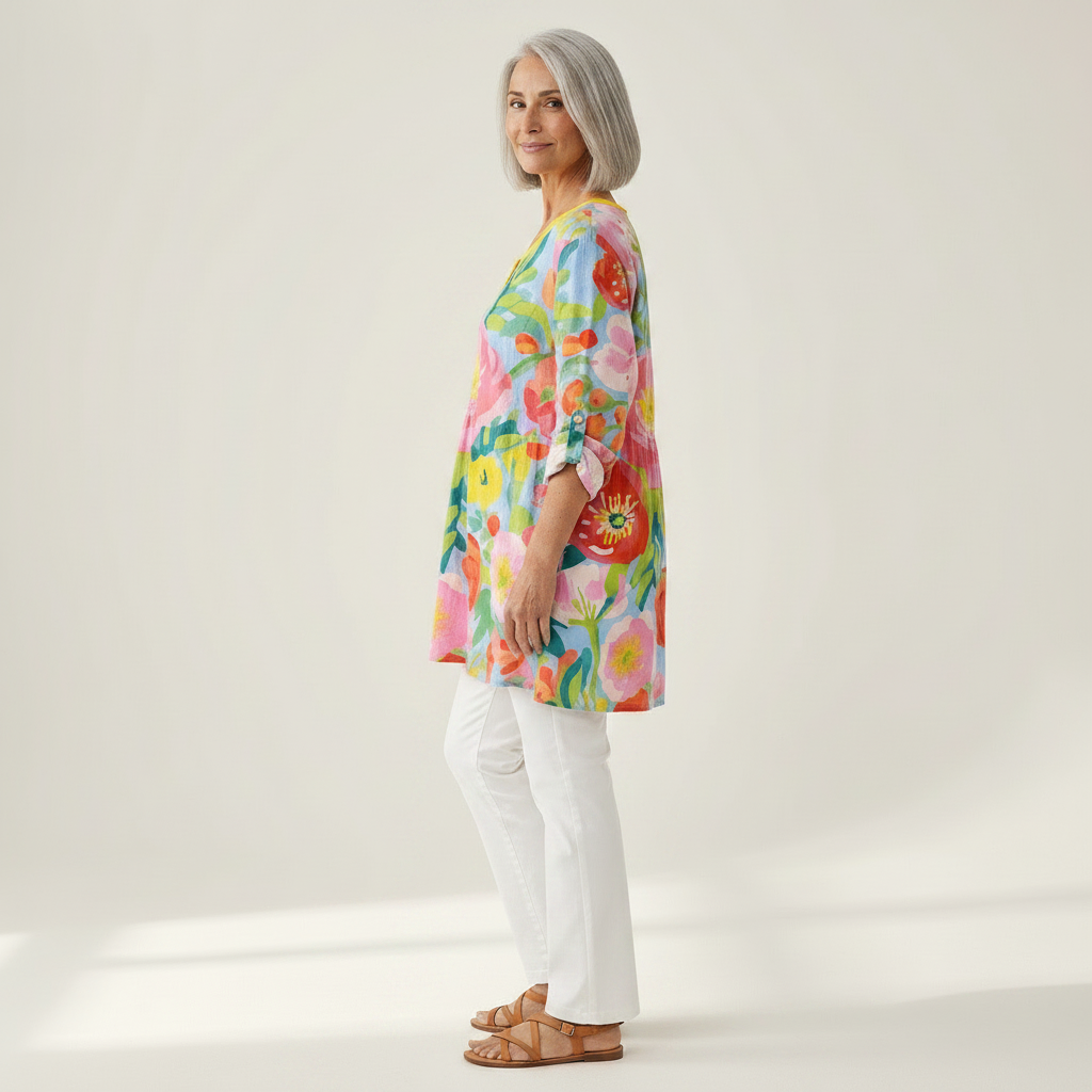 Ayra | Lange blouse met print