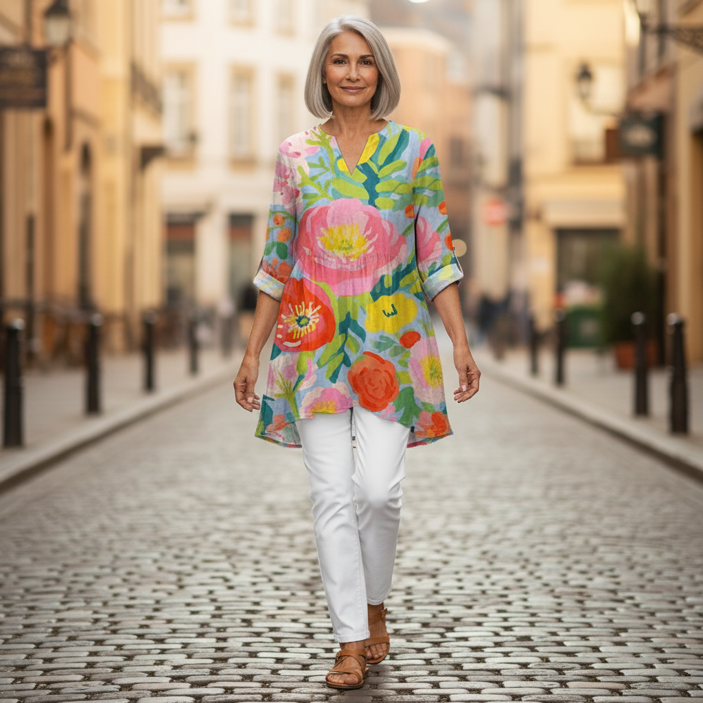 Ayra | Lange blouse met print
