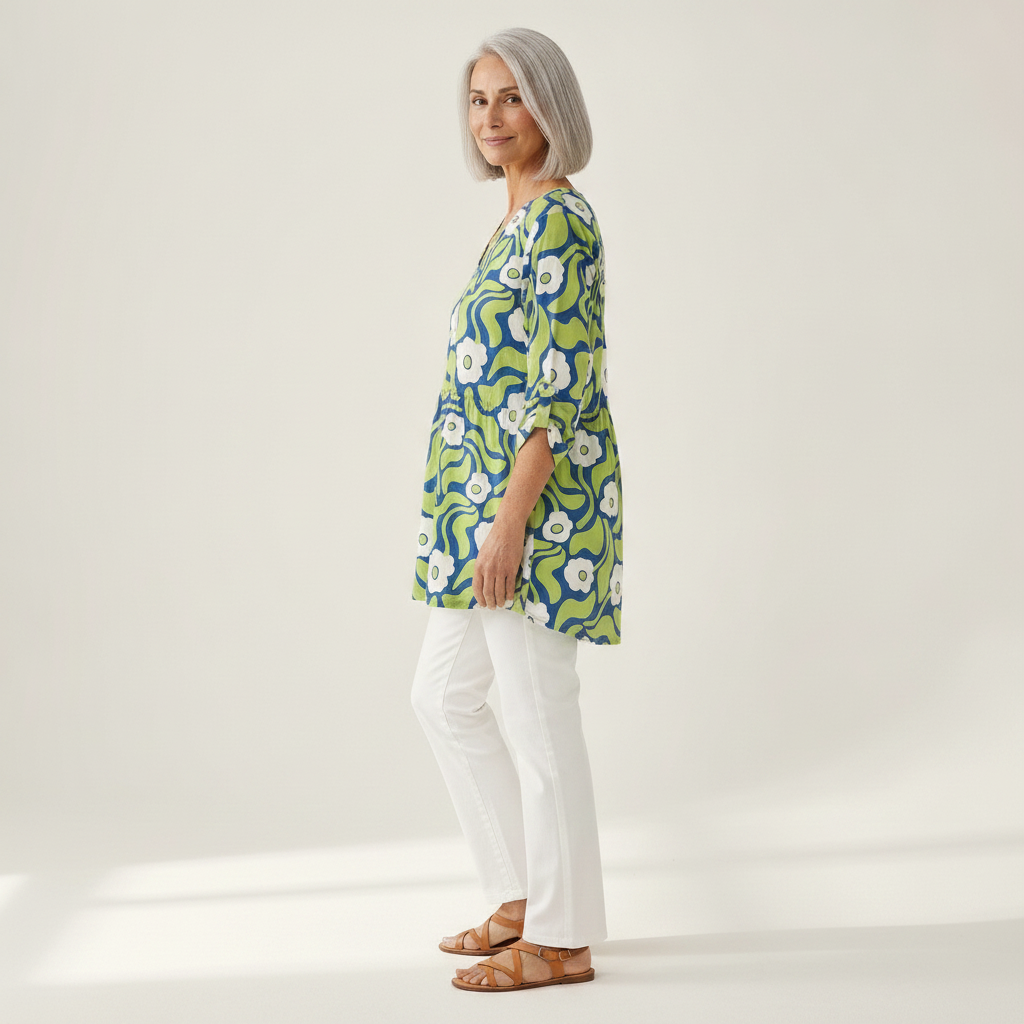 Talia | Lange blouse met print