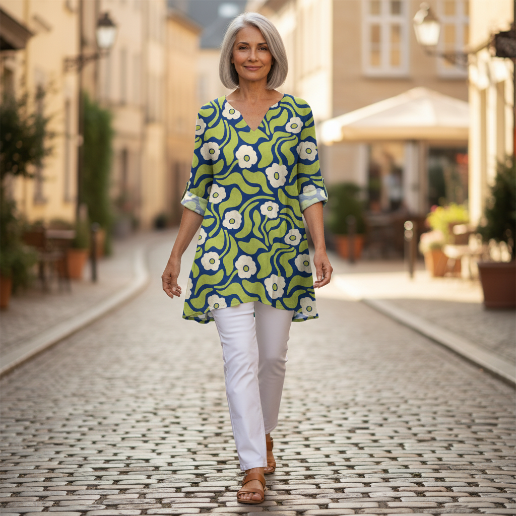 Talia | Lange blouse met print