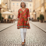 Kaia | Lange blouse met print