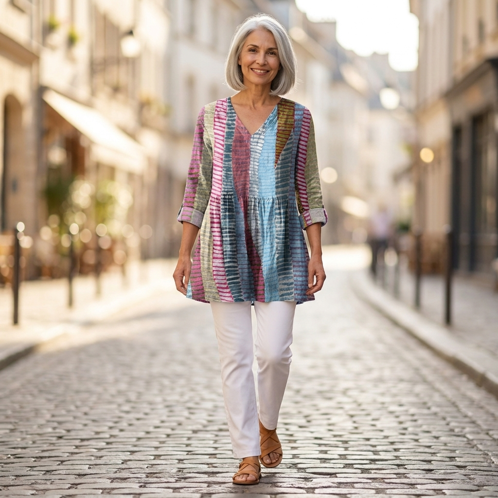 Noa | Lange blouse met print
