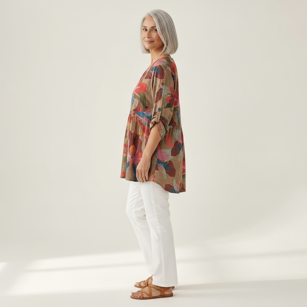 Alina | Lange blouse met print