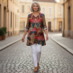 Alina | Lange blouse met print