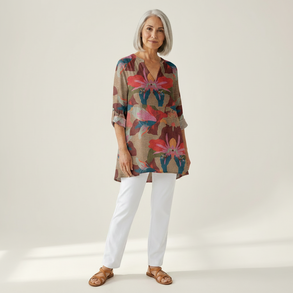 Alina | Lange blouse met print