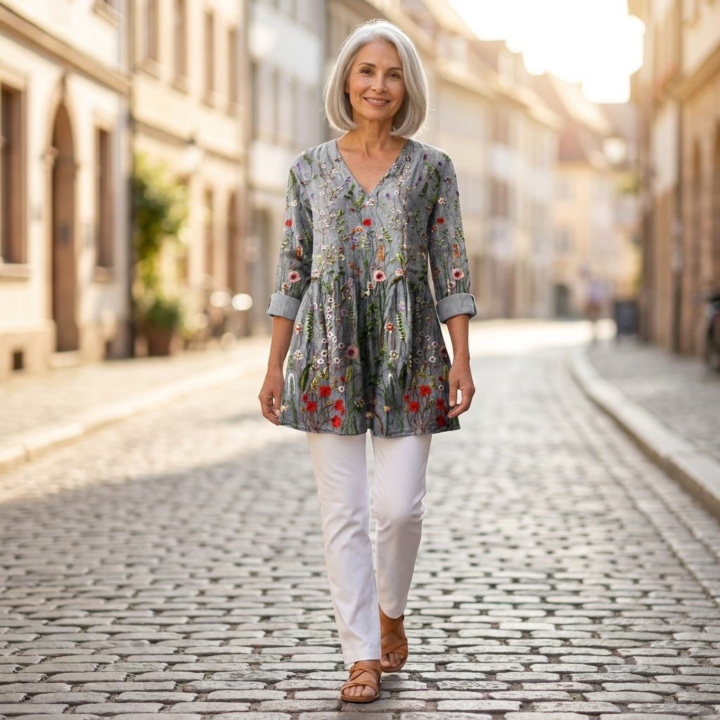 Sloane | Lange blouse met print