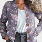 Cloverly – Gebloemd vest met knopen aan de voorkant