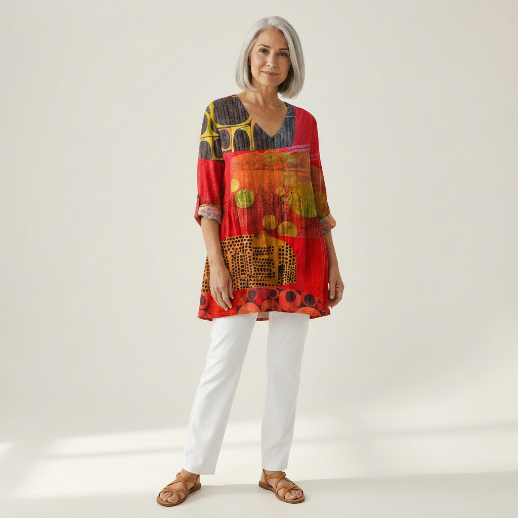 Skylar | Lange blouse met print