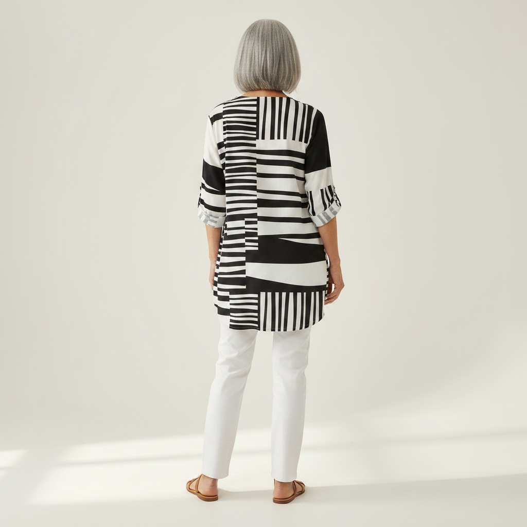Quinn | Lange blouse met print