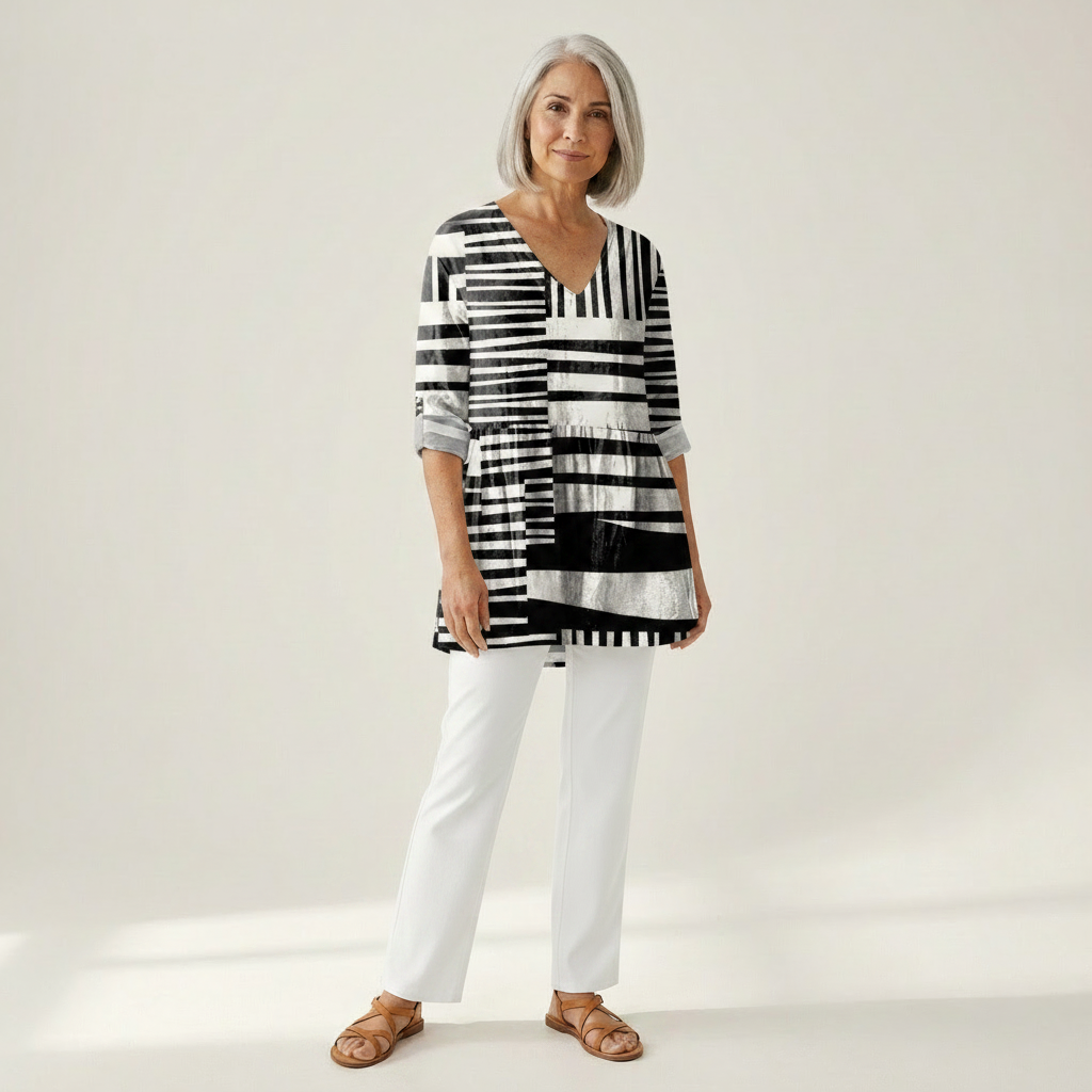 Quinn | Lange blouse met print