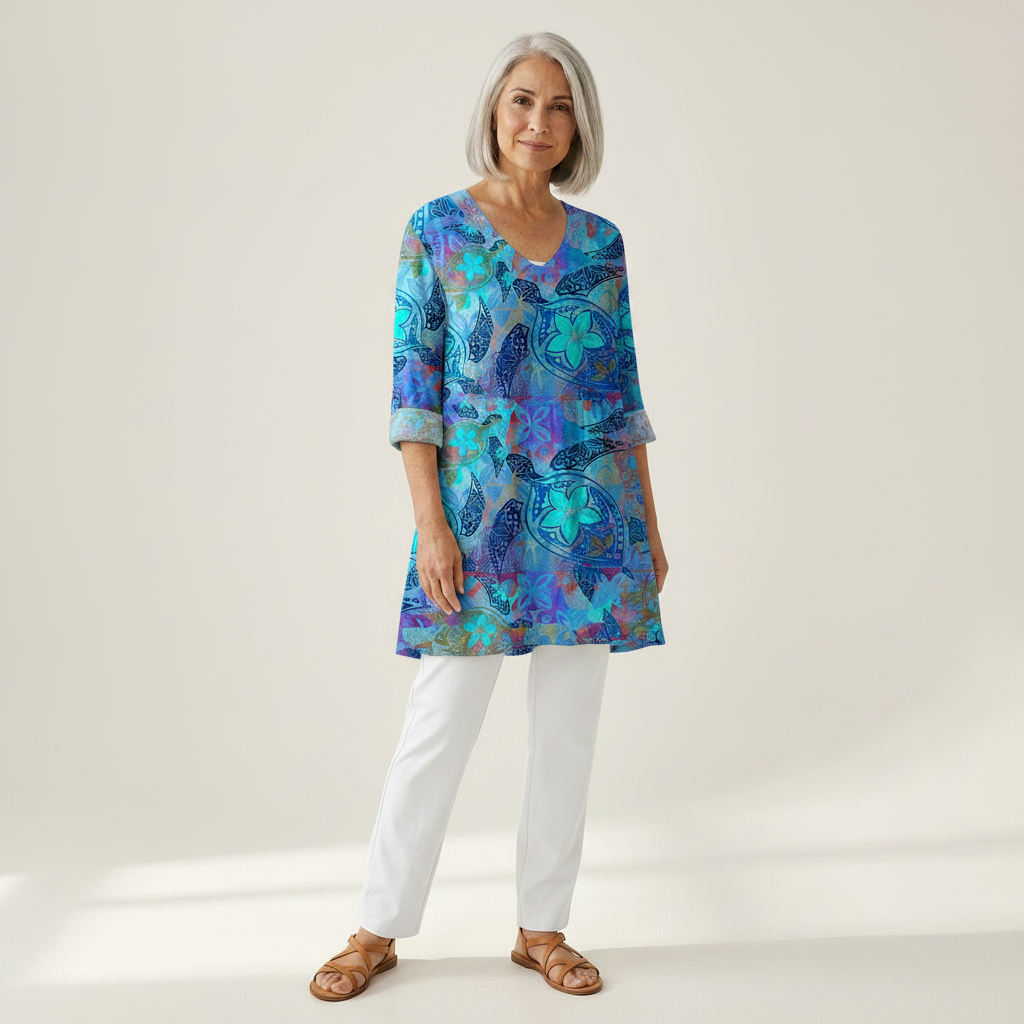 Riley | Lange blouse met print