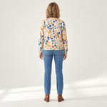 Anja vest met model - vooraanzicht