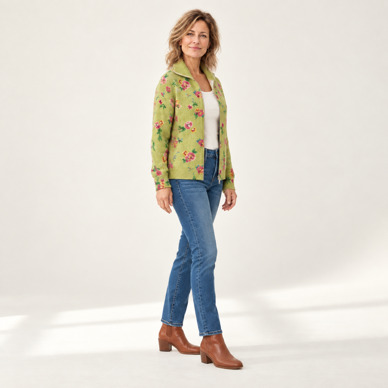 Elke vest met model - zijaanzicht
