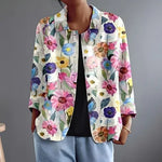 Fleur – Jasje met geschilderde bloemenprint