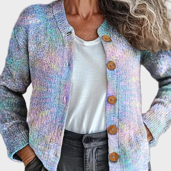 Ivadelle – Gebreid vest in pasteltinten