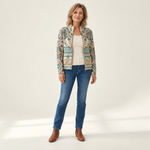 Gisela vest met model - vooraanzicht