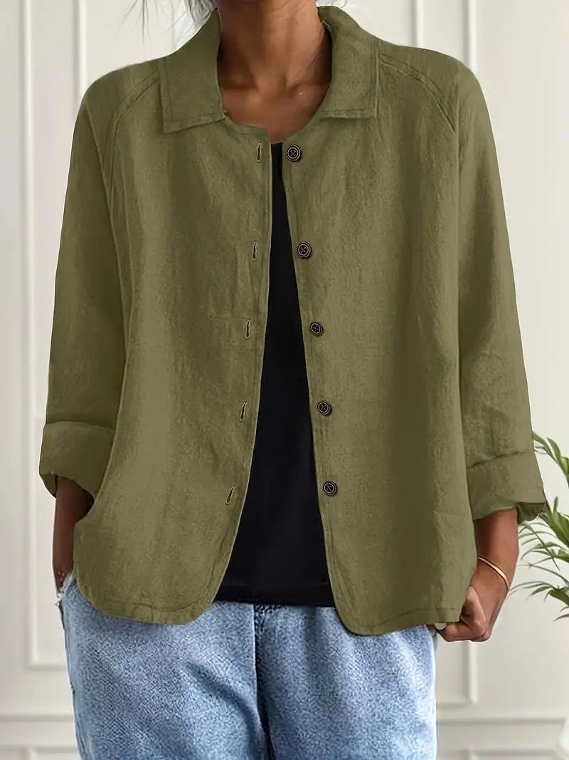 Coralie – Relaxed overshirt met knopen