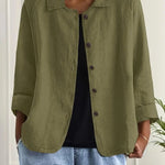 Coralie – Relaxed overshirt met knopen