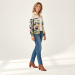 Heike vest met model - zijaanzicht